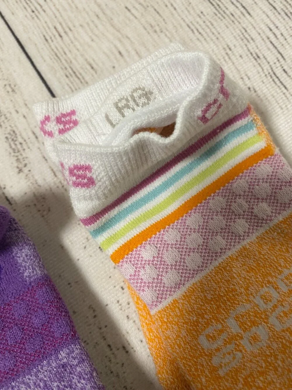 3 Pack CROCS Multi Colored Ankle Socks Size Large
